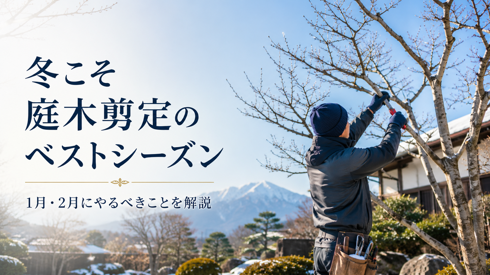 冬こそ庭木剪定のベストシーズン！枯らさずに樹形を整えるために1月・2月にやるべきこと