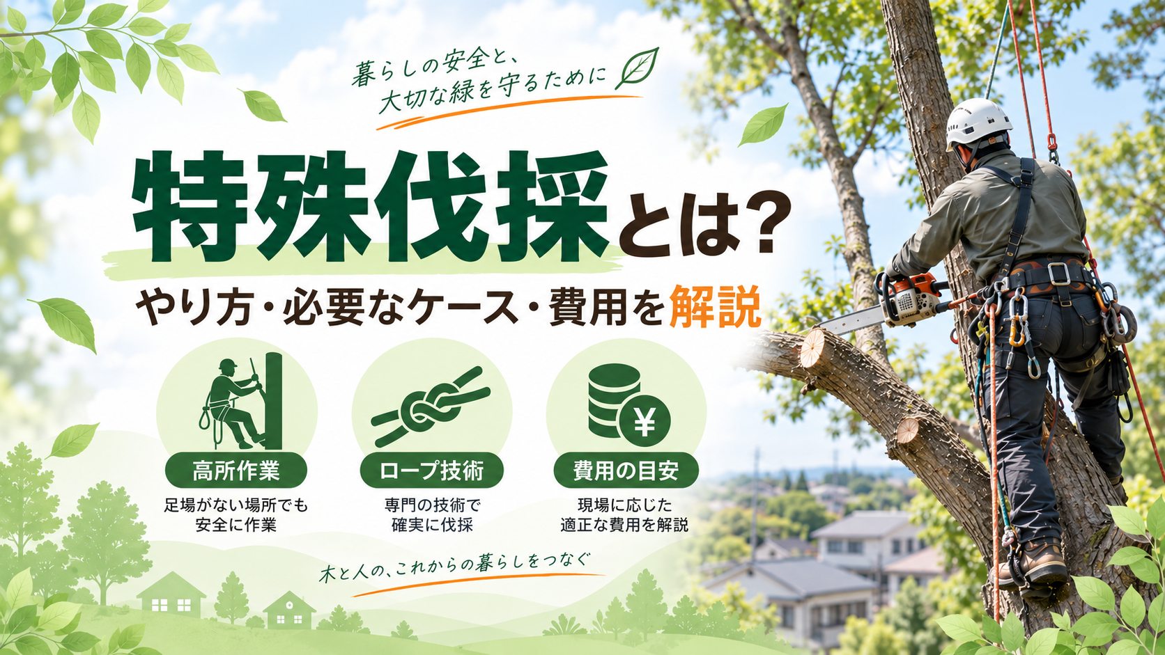 特殊伐採とは？やり方からかかる費用まで詳しく解説